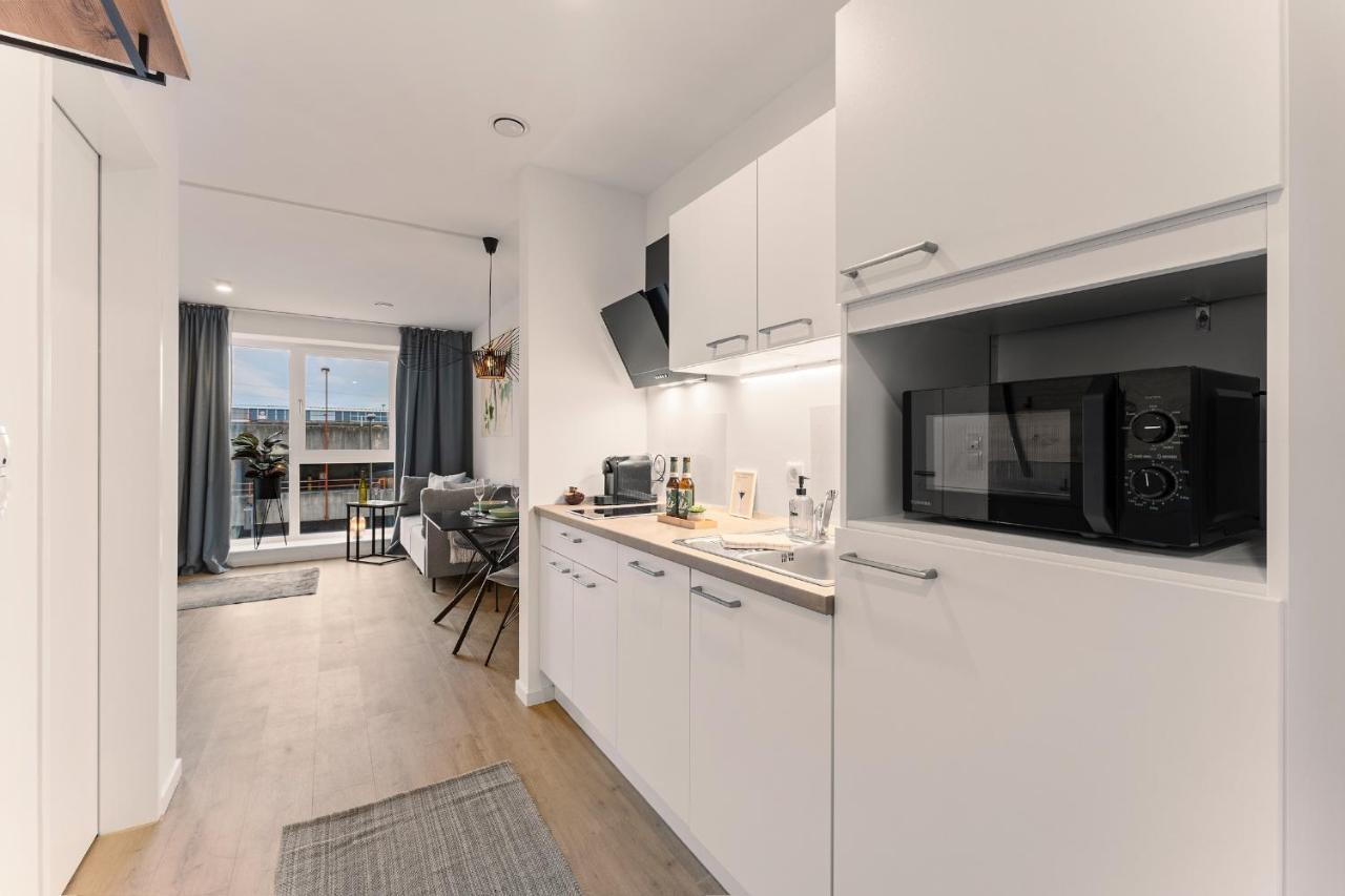 Modernes Apartment Am Gleispark Oldenbourg Extérieur photo